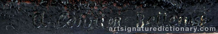 Authentic signature by Albert Ernest Carrier BELLEUSE on artwork