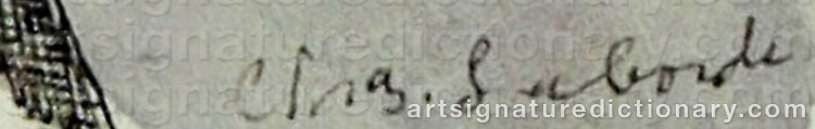 Authentic signature by Charles LABORDE on  artwork