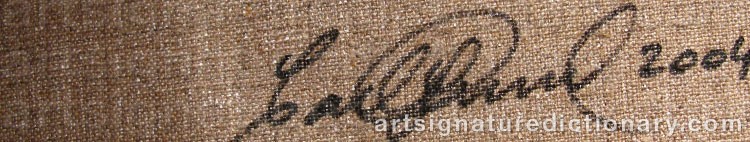 Authentic signature by Carl HAMMOUD on  artwork