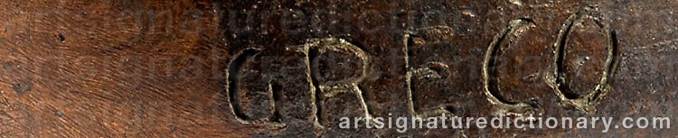 Authentic signature by Emilio GRECO on  artwork