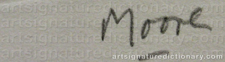 Signature by Henry MOORE