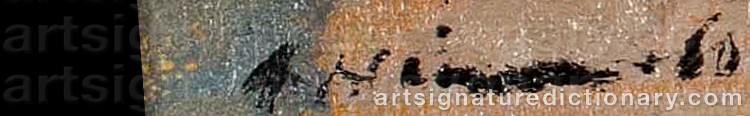 Authentic signature by Aarre HEINONEN on artwork