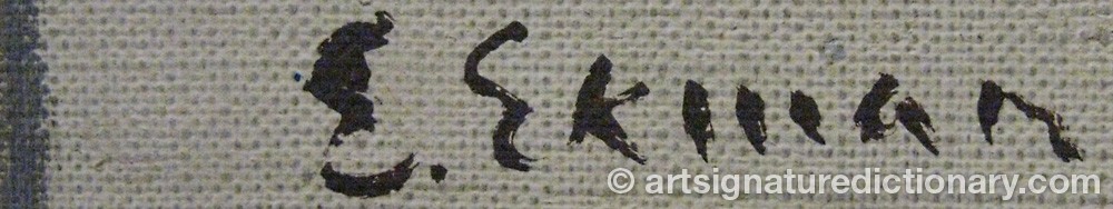 Authentic signature by Erik EKMAN on  artwork