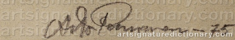 Authentic signature by Arto PENNANEN on  artwork