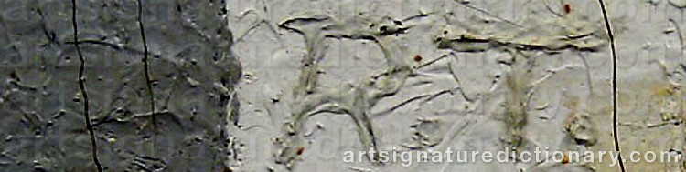 Authentic signature by Romano TARQUINI on  artwork