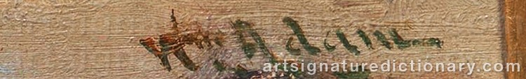 Authentic signature by William Constable ADAM on Painting/Watercolour artwork