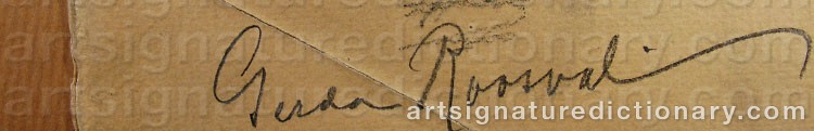 Signature by Gerda ROOSVAL-KALLSTENIUS
