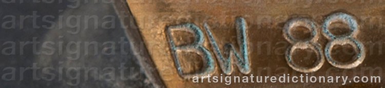 Authentic signature by Björn WECKSTRÖM on artwork