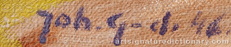 Authentic signature by Johannes GEBHARD on Painting/Watercolour artwork