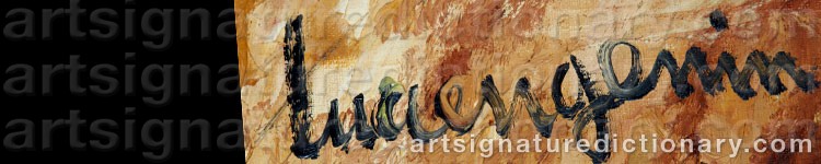 Authentic signature by Lucien GENIN on Painting/Watercolour artwork