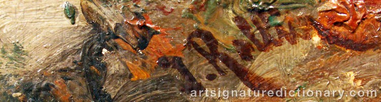 Authentic signature by J. ROLLIN on  artwork