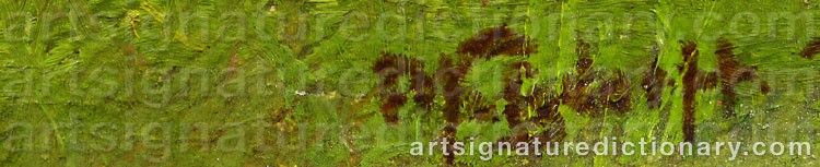 Authentic signature by Folke WETZDORFF on  artwork