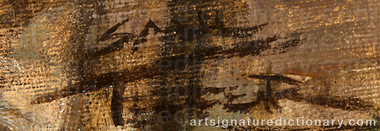 Authentic signature by Saul TEPPER on Painting/Watercolour artwork