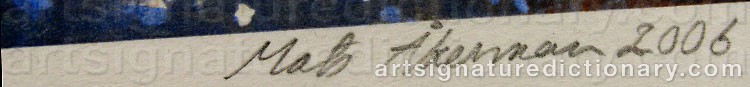 Authentic signature by Mats ÅKERMAN on Drawing/Graphic/Print artwork