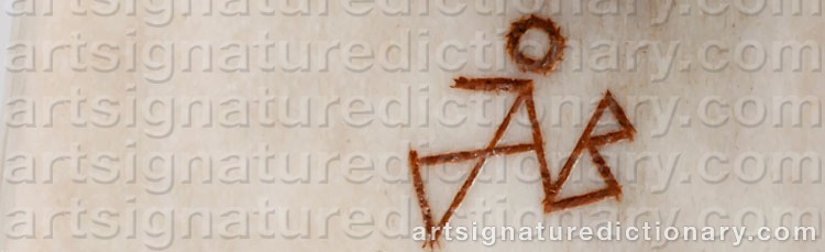 Authentic signature by John Åke BLIND on  artwork