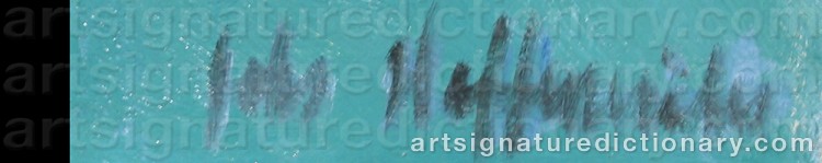 Authentic signature by Johannes HOFFMEISTER on  artwork