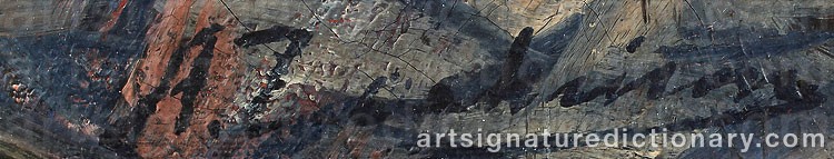 Authentic signature by Axel ZACHRISON on artwork