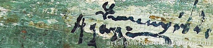 Authentic signature by Ermenegildo AGAZZI on  artwork