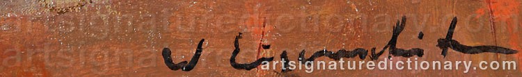 Authentic signature by Willy EISENSCHITZ on artwork