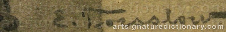 Authentic signature by Einar TORSSLOW on artwork