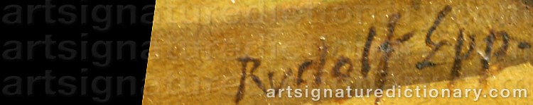 Authentic signature by Rudolf EPP on artwork