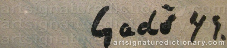 Signature by Bertil GADÖ