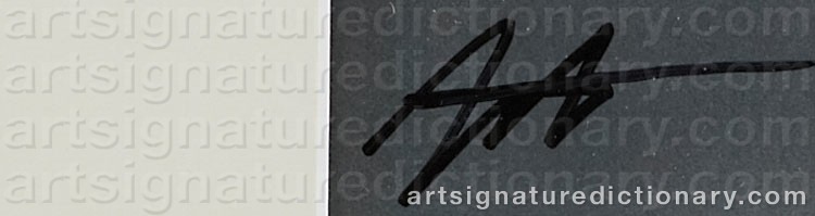 Authentic signature by Inez Van LAMSWEERDE on artwork
