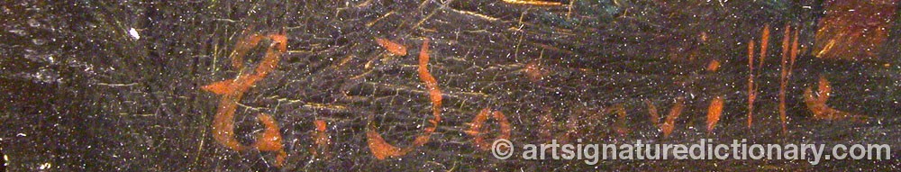 Authentic signature by Francois De JOINVILLE on  artwork