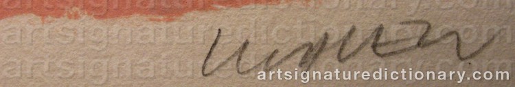 Authentic signature by Peter KLASEN on artwork