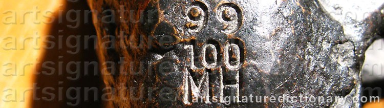Authentic signature by Marilyn HAMILTON on  artwork