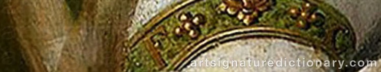 Authentic signature by Johann Friedrich Von GROOTH on  artwork
