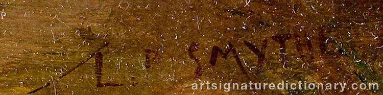 Authentic signature by Lionel Percy SMYTHE on  artwork