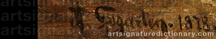 Authentic signature by Heinrich ‘Henri’ GOGARTEN on artwork