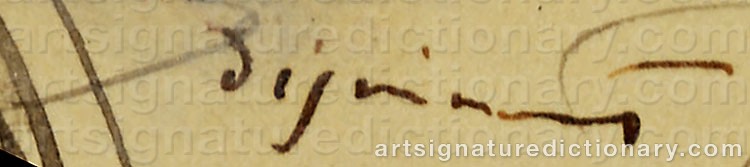 Authentic signature by Andre DIGNIMONT on  artwork