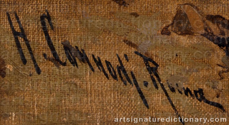 Authentic signature by Hermann David Solomon CORRODI on Painting/Watercolour artwork