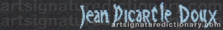 Authentic signature by Jean PICART LE DOUX on  artwork
