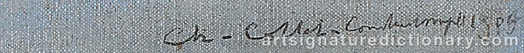 Authentic signature by Charles COTTET on  artwork