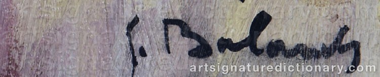 Authentic signature by Gaston BALANDE on artwork