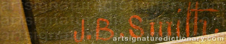 Authentic signature by James Burrell SMITH on  artwork