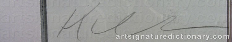 Authentic signature by Björn KELLER on  artwork