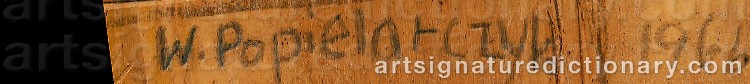 Signature by Wladyslaw POPIELARCZYK