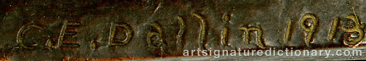 Authentic signature by Cyrus Edwin DALLIN on Sculpture artwork
