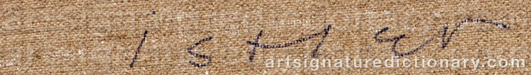 Authentic signature by Josef ISTLER on artwork