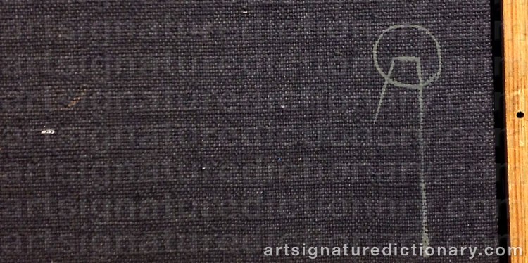 Authentic signature by Arne OLSSON on artwork