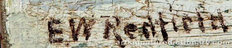 Authentic signature by Edward Willis REDFIELD on Painting/Watercolour artwork