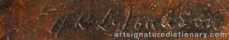 Authentic signature by Arl JONASON on  artwork