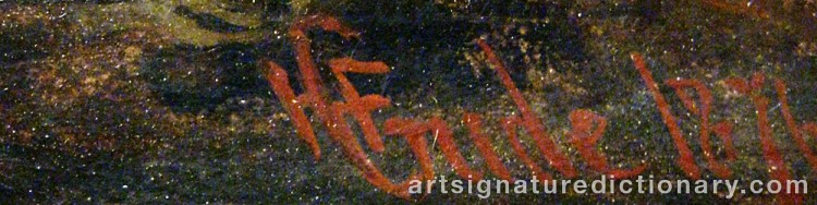 Signature by Hans Fredrik GUDE