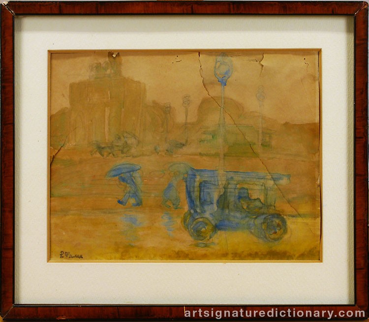 Close-up details showing Robert Rafaelovich FALK signature forgery characteristics