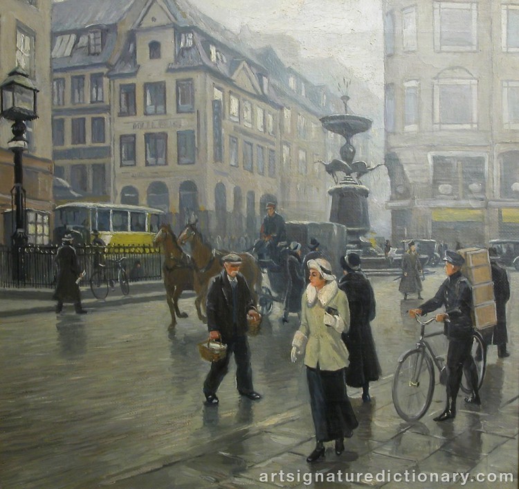 Close-up details showing Paul FISCHER signature forgery characteristics