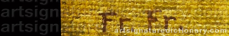 Authentic signature by Fritz FREUND on  artwork